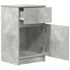 vidaXL Bedside Cabinet Concrete Gray Engineered Wood Medium Storage