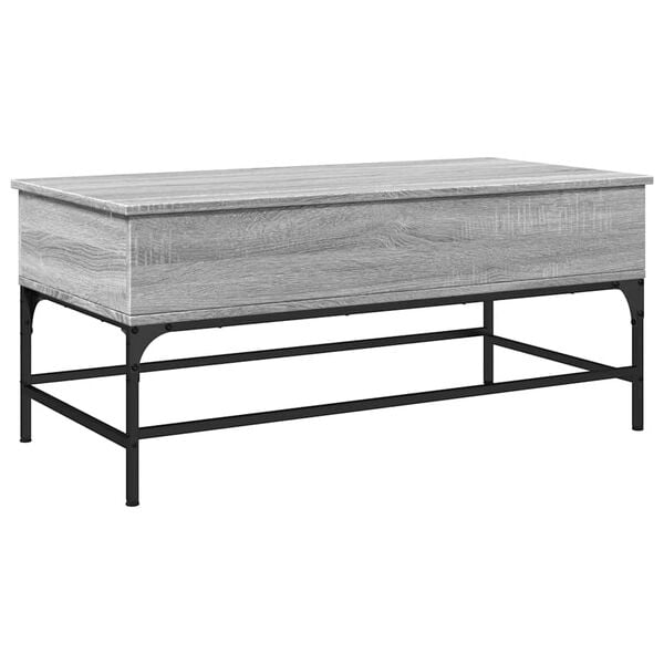 vidaXL Coffee Table Gray Sonoma Engineered wood, Metal Medium