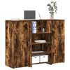 vidaXL Reception Desk Smoked Oak Engineered wood Medium Reception Desk