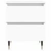 vidaXL Bedside Cabinet White Engineered wood, Iron 15.7x13.8x19.7 in