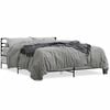 vidaXL Bed Frame Grey Sonoma Engineered Wood, Metal, Plywood King