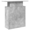 vidaXL Reception Desk Concrete Gray Engineered Wood, Concrete Gray Finish