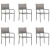 vidaXL Dining Set Anthracite Solid acacia wood, PE rattan, Steel 6-seater