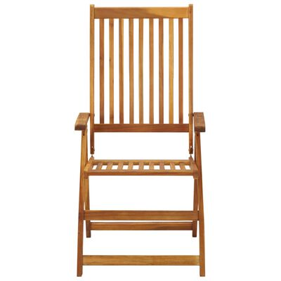vidaXL Folding Patio Chairs 8 pcs Solid Acacia Wood