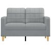 vidaXL 2-seater Sofa Light Gray Fabric (100% polyester), metal, foam