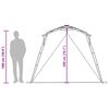 vidaXL Beach Tent 4-Person Gray Quick Release Waterproof