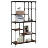 vidaXL Bookshelf Brown Oak Engineered Wood, Steel 39 x 14 x 69.3 in