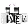 vidaXL Wheelie Bin Storage Extension Black Solid Wood Pine