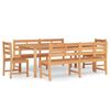 vidaXL Garden Dining Set Natural Teak Solid Teak Wood 78.7 in Sturdy