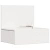 vidaXL Bedside Table White 16.54 x 12.80 x 15.75 in Solid pine wood