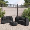 vidaXL Patio Sofa Set Set of 6 Black