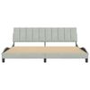 vidaXL Bed Frame without Mattress "Hanko" Light Gray 76"x79.9" Velvet