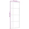 vidaXL Sliding Door Frosted ESG Glass and Aluminum 29.9"x80.7" White