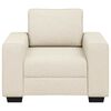 vidaXL Sofa Beige 39.37 x 30.31 x 32.28 in Linen-blend Fabric