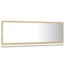 vidaXL Mirror White and Sonoma Oak Engineered wood, acrylic Wall mounting