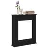 vidaXL Fireplace Surround Black Oak 75x20x87,5 cm Engineered Wood