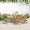 vidaXL Garden Chair Set of 8 Light Wood Solid Acacia Wood Medium