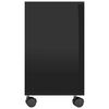 vidaXL Side Table High gloss black Chipboard Standard Rollable