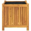 vidaXL Patio Planter with Liner 19.7x19.7x19.7" Solid Wood Acacia