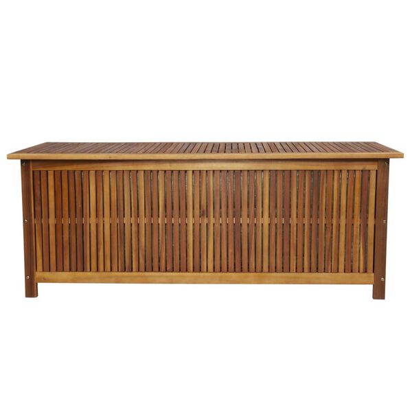 vidaXL Patio Storage Box 59"x19.7"x22.8" Solid Acacia Wood