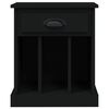 vidaXL Bedside Cabinet Set of 2 Black Engineered wood Medium