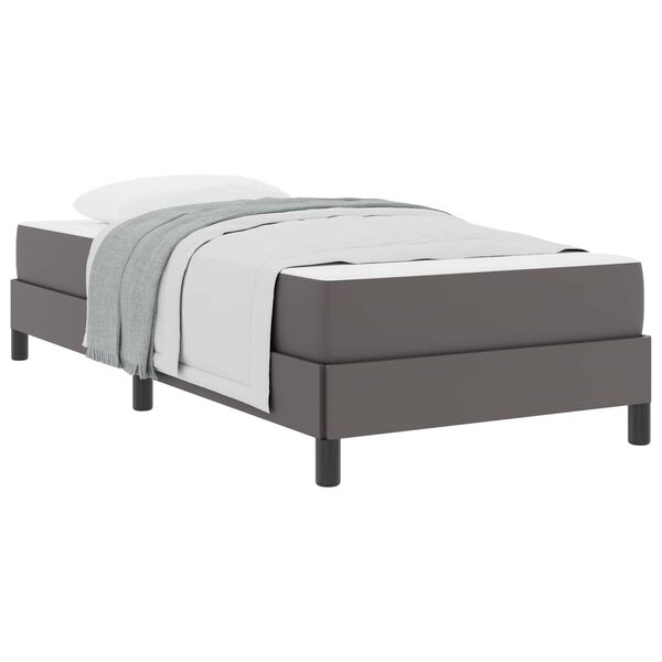 vidaXL Bed Frame with Mattress Grey 35.43 x 74.80 in Fabric