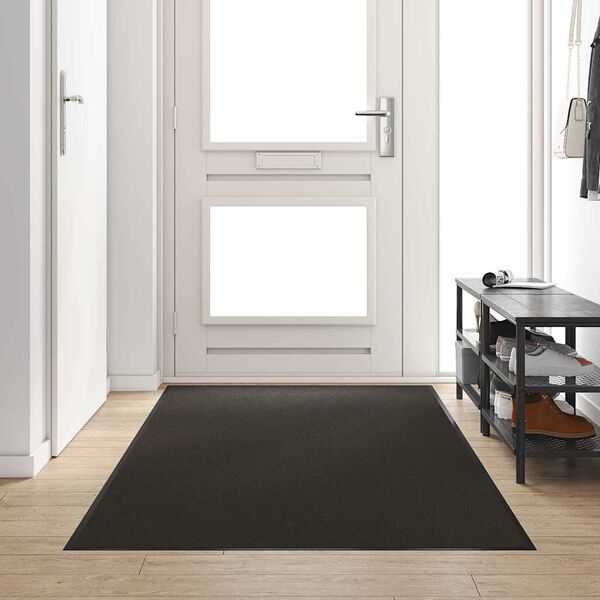 vidaXL Doormat Other Black 47.2" x 118.1" Polyamide and PVC