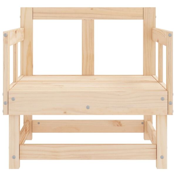 vidaXL Garden Chair Natural wood Solid pine wood Standard Modular