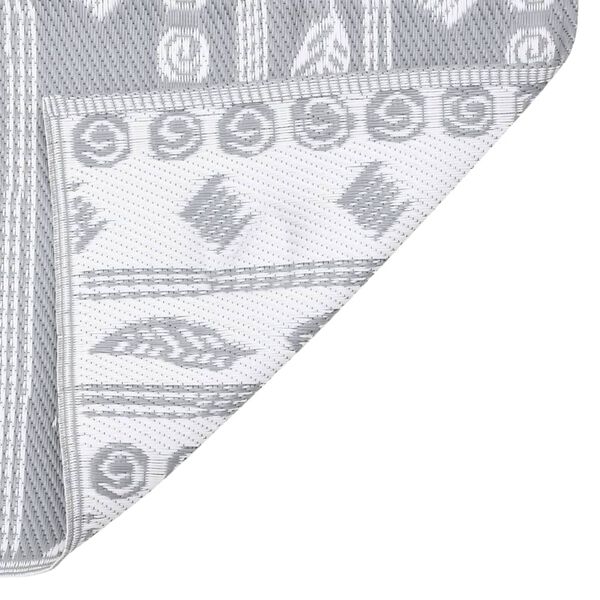 vidaXL Outdoor Rug Grey Polypropylene (PP) 63.0 x 90.6 in Durable