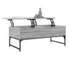 vidaXL Coffee Table Grey Sonoma Engineered wood, metal Medium