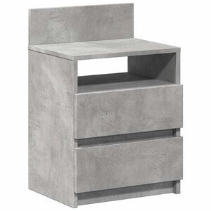 vidaXL Bedside Cabinet Concrete Grey Engineered wood Medium