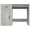 vidaXL Desk Concrete Grey Engineered Wood Medium Storage Desk