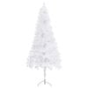 vidaXL Artificial Christmas Tree White PVC 59 in tall Collapsible