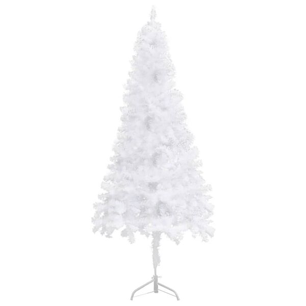 vidaXL Artificial Christmas Tree White PVC 59 in tall Collapsible