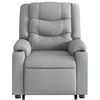 vidaXL Electric Stand up Massage Recliner Chair Light Gray Fabric