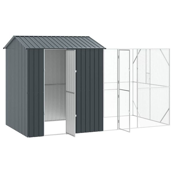 vidaXL Bird Cage Anthracite 418 x 210 x 247 cm Galvanized steel