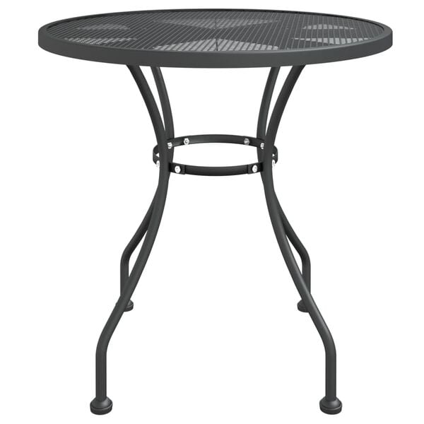 vidaXL Garden Table Anthracite Expanded Metal Mesh Medium Durable