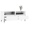 vidaXL TV Cabinet White Engineered wood, iron Medium TV Cabinet
