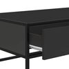 vidaXL Coffee Table Black Engineered wood, metal 39.4 x 19.7 x 13.8 in