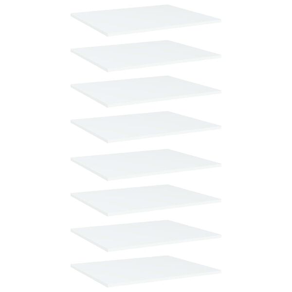 vidaXL Shelf Set of 8 White Engineered wood 23.6 x 19.7 in Simple
