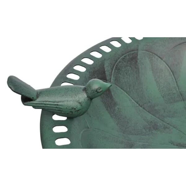 vidaXL Bird Bath Green Weather-resistant Plastic Medium