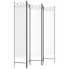 vidaXL 5-Panel Room Divider White 78.7"x78.7" Fabric