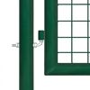 vidaXL Garden Gate Steel 137.8x29.5" Green