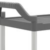 vidaXL 2-Tier Trolley Gray 31.9"x16.1"x36.2" Aluminum
