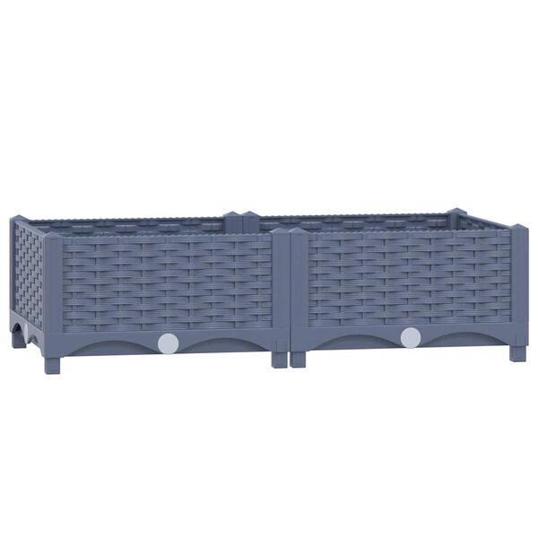 vidaXL Raised Bed Blue grey Polypropylene Medium Durable Raised Bed