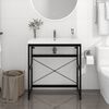 vidaXL Bathroom Washbasin Frame Black Powder-coated iron