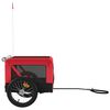 vidaXL Pet Bike Trailer Red and Black Oxford fabric, Iron, PVC Small