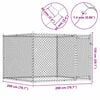 vidaXL Dog Cage Grey Galvanized Steel 6.6x6.6x4.9 ft Durable Dog Cage