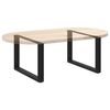 vidaXL Coffee Table Leg Set of 2 Black Powder-Coated Steel Standard