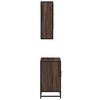 vidaXL Bathroom Furniture Set Brown Oak Engineered Wood, Metal Medium